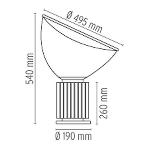 Candeeiro de mesa Taccia branco mate - F6602009