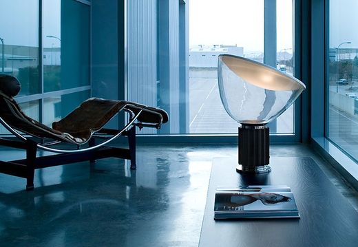 Table Lamp Taccia Led Vetro Eu/Ul/Gb/Sa Anod Silver