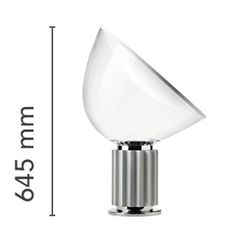 Table Lamp Taccia Led Vetro Eu/Ul/Gb/Sa Anod Silver