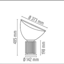 Petite lampe de table Taccia Blanc mat - F6604009