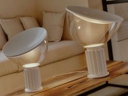 Petite lampe de table Taccia Blanc mat - F6604009