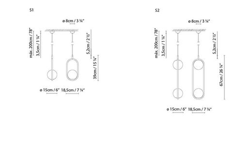 Innenpendelleuchte C_Ball S2 Messing
