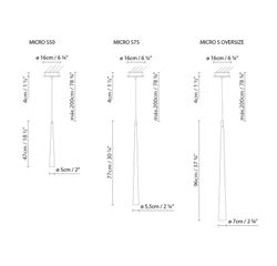 Innenpendelleuchte Micro S50 Schwarz