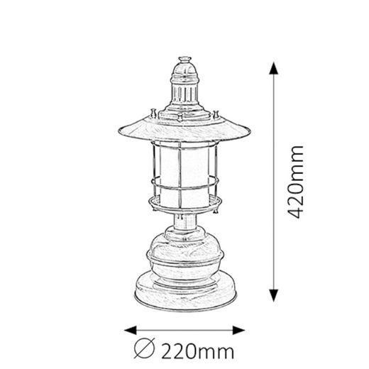 Lampe de table en bronze SOUDAN