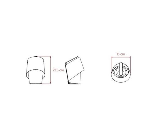 Luminária de mesa preta regulável TINY
