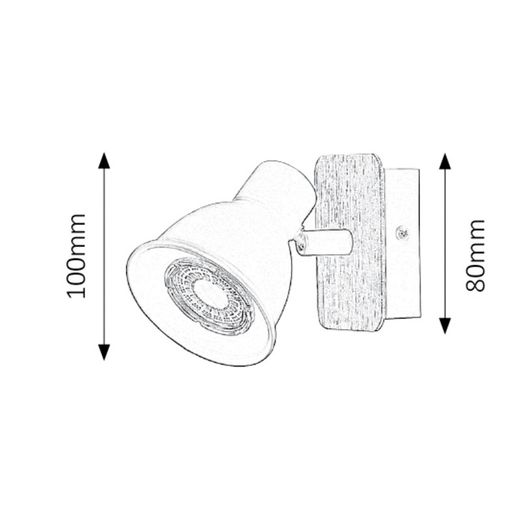 Lampe Spot à 1 Ampoule GU10 Bois Noir MAC