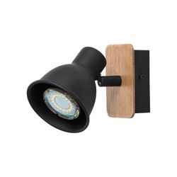 Lámpara de 1 foco Spot GU10 Negro Madera MAC