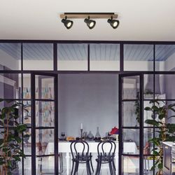 Lampe Spot GU10 Bois Noir 3 Lampes MAC