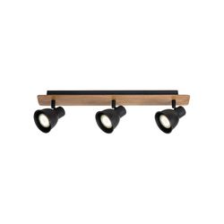 Lampe Spot GU10 Bois Noir 3 Lampes MAC