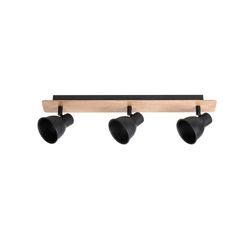 Lampe Spot GU10 Bois Noir 3 Lampes MAC