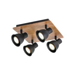 Lamp met 4 Spot GU10 Black Wood MAC-lampen