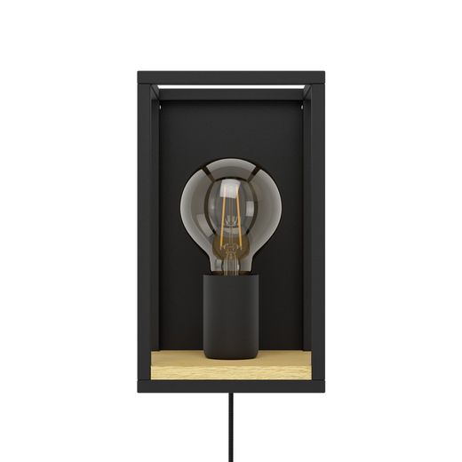 Libertad zwarte houten wandlamp