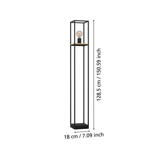 Candeeiro de pé preto Libertad