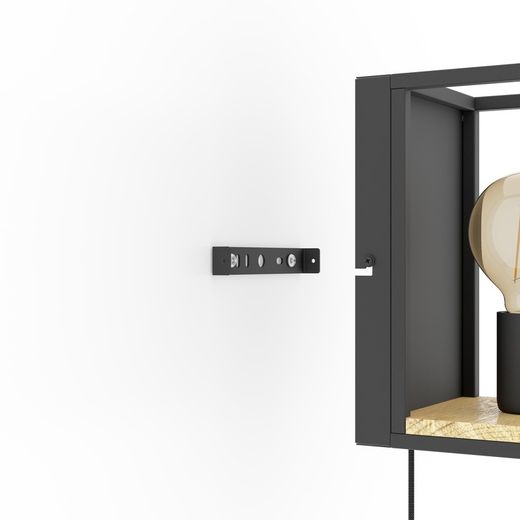 Libertad zwarte houten wandlamp