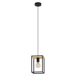 Lámpara Libertad 1 Luz Negro Madera