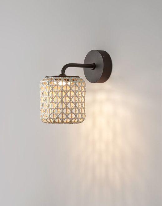 NANS A/01 OUTDOOR - LÂMPADA DE PAREDE - TRIAC REGULÁVEL - GRAFITE MARROM