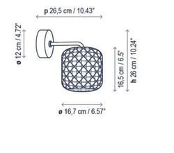 NANS A/01 OUTDOOR - LÂMPADA DE PAREDE - TRIAC REGULÁVEL - GRAFITE MARROM