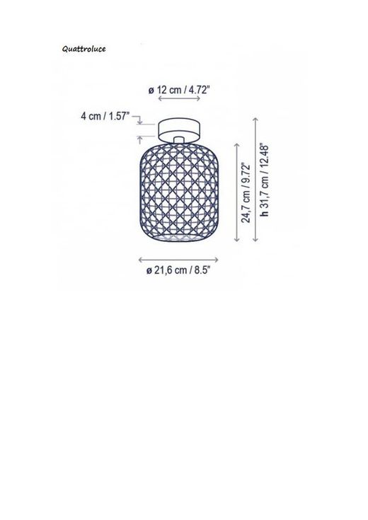 NANS PF/21 OUTDOOR - DECKENLEUCHTE - DIMMBARER TRIAC - GRAPHITBRAUN