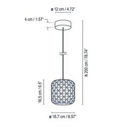 NANS S/16 OUTDOOR - SUSPENSION - DIMMABLE TRIAC - GRAPHITE BROWN