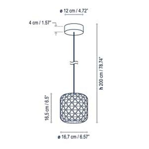 NANS S/16 OUTDOOR - SUSPENSION - DIMMABLE TRIAC - GRAPHITE BROWN