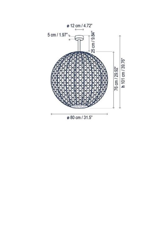 NANS SPHERE PF/80 OUTDOOR - DECKENLEUCHTE - DIMMBAR TRIAC - GRAPHITBRAUN