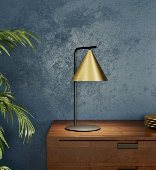 Satijnen goud-zwarte neuzen tafellamp