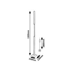 Schwarze LED-Stehlampe Sindri