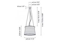 Syra 45 outdoor pendant