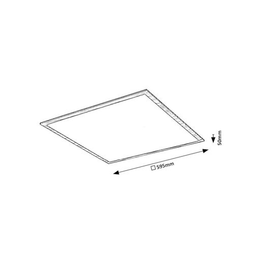 Square Ceiling Lamp 60 40W Almond