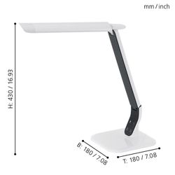 Candeeiro de mesa branco Sellano