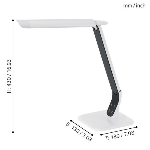 Candeeiro de mesa branco Sellano