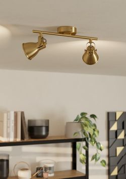 Seras Satin Gold 2-lamps lamp