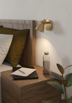Seras 1-bulb lamp Satin Gold