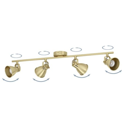 Seras Satin Gold 4-bulb lamp