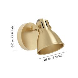 Seras 1-bulb lamp Satin Gold