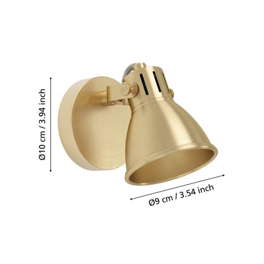 Seras 1-bulb lamp Satin Gold