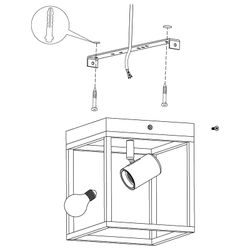 Silentina 1-lichts zwarte plafondlamp