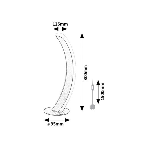 Lampe de table 12W 1400Lm 3000K Ip20 Lampe de table moderne Jarnelle