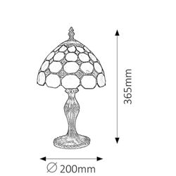 Bronzen/Tiffany tafellamp