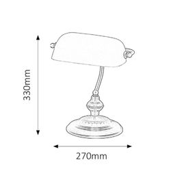 1Xe27 Bank Bronzen Tafellamp