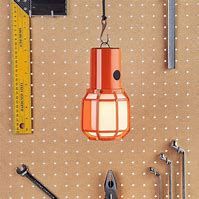 Lampe de table à piles LED Orange Spark