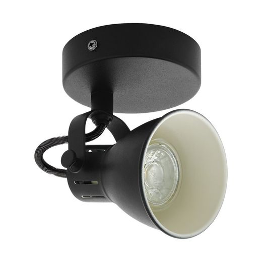 Seras spotlamp 1 licht zwart