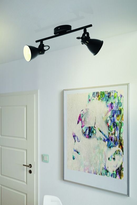 Seras spotlamp 2 lichts zwart