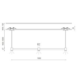 Art 100 lamp met 3 directe lampen