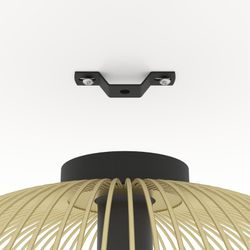 Venezuela Goud-Zwart 1-lichts plafondlamp