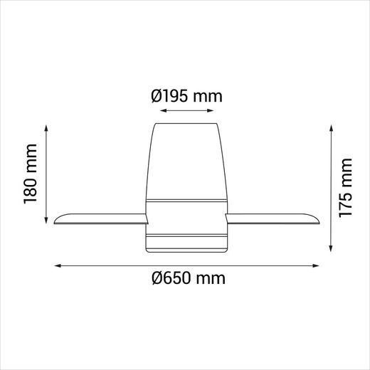 Deckenventilator White and Wood Balance: Kompakt, effizient und stilvoll.
