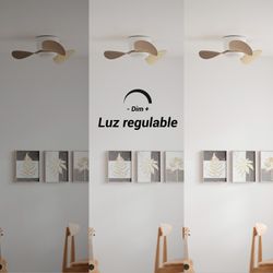 Deckenventilator White and Wood Balance: Kompakt, effizient und stilvoll.