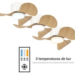 Deckenventilator White and Wood Balance: Kompakt, effizient und stilvoll.