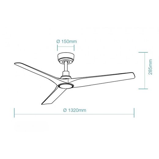 Ventilador Cordoba Dc Blanco