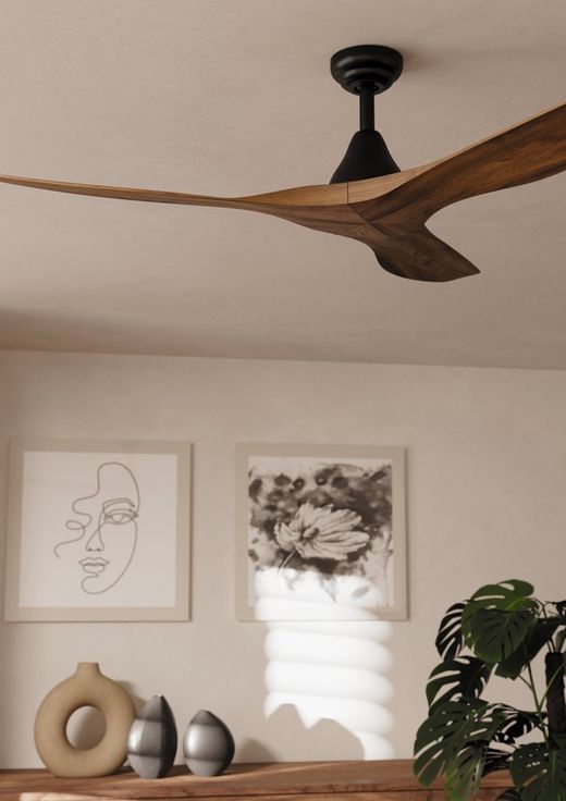 Mattschwarzer Deckenventilator PORTSEA